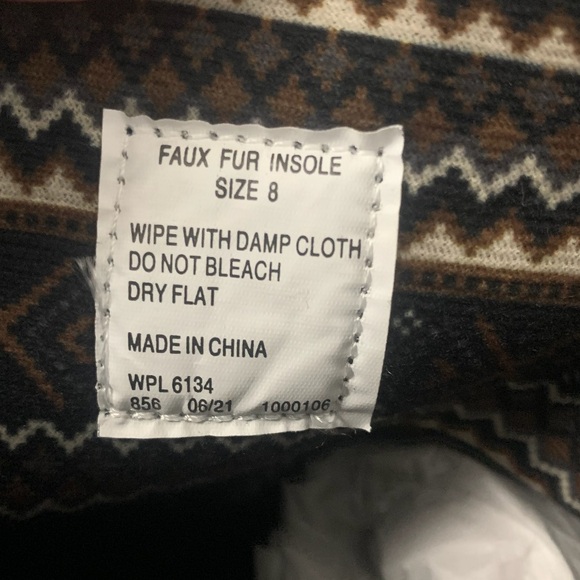 NIB Muk Luks Cable Knit Memory Foam Insole Lace-up Back Ankle Boots Black 8 - Picture 7 of 9